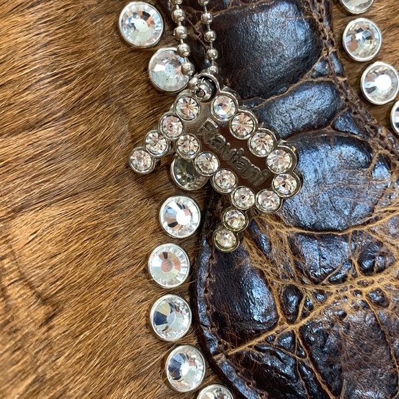 Original Raviani Leather Crystal Hair on Hyde Purse - Picture 7 of 12